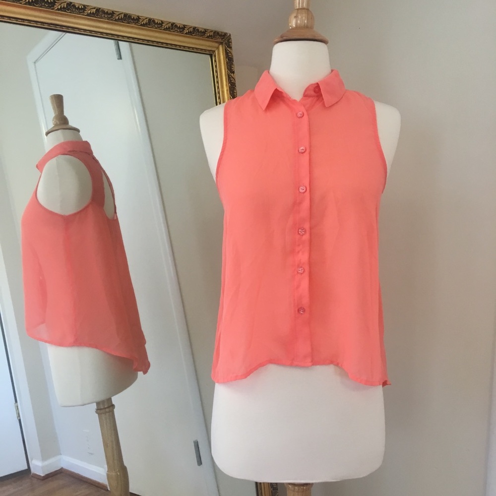 Kirra Cut-Out Lace Back Chiffon Button Down Blouse